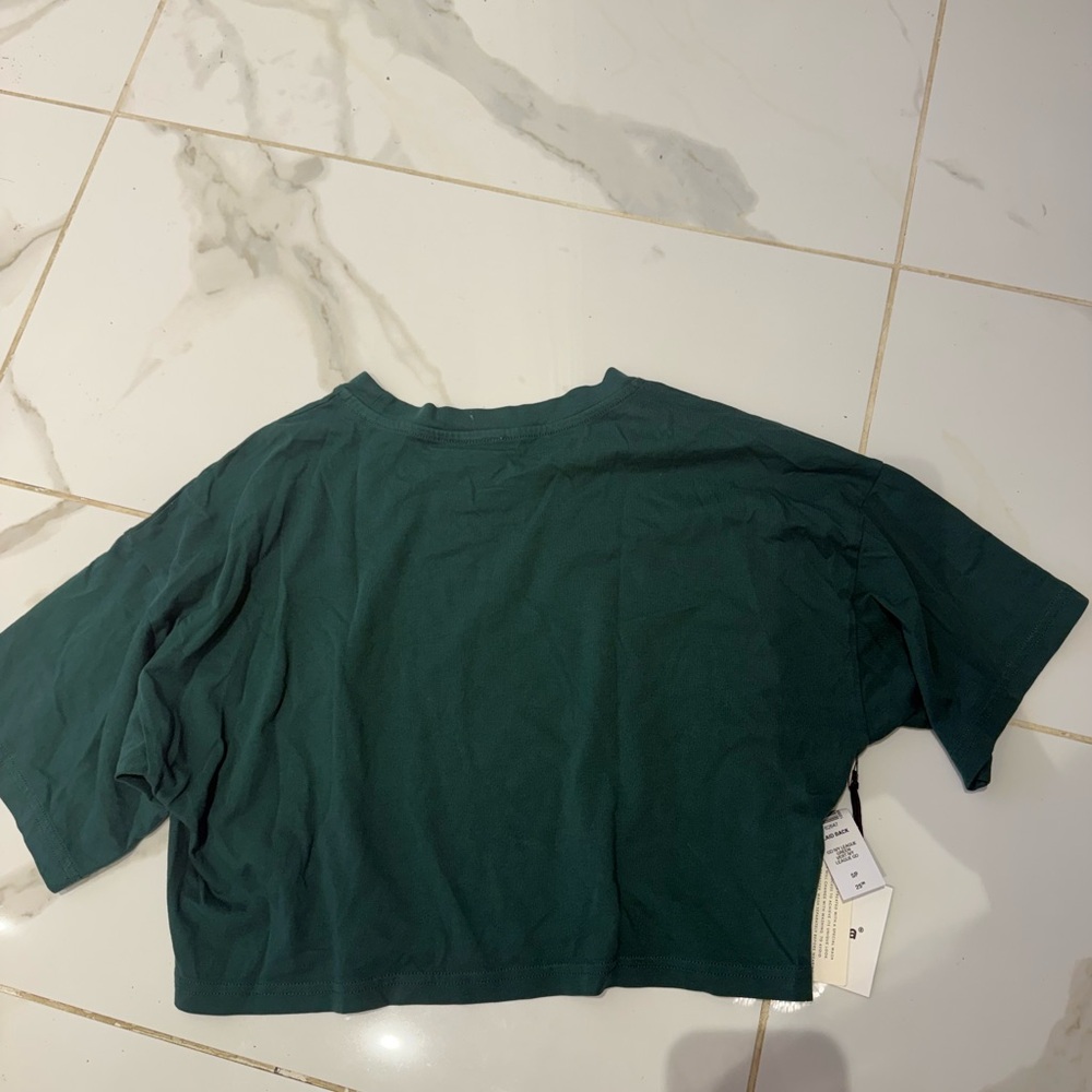 Aritzia Dark Green Crop Top